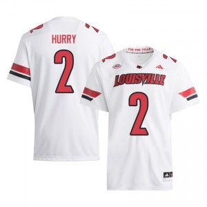 TreyShun Hurry #2 UL Cardinals Jersey | Iconic White College Football Men Stitched 47190410