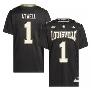 Louisville Cardinals Tutu Atwell #1 Black For the Ville Jersey | Pro Cut Embroidery NCAA Football Men Apparel 86091456