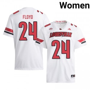Anthony Floyd #24 Louisville Cardinals Jersey | Gameday White College Football Women Stitched 65259750