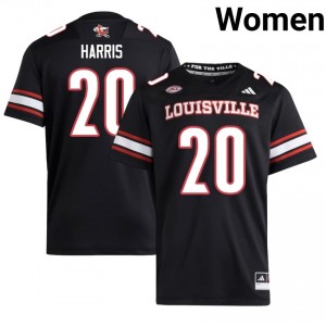 Elite Thread Antonio Harris #20 Cards Black Jersey | Women University Football Embroidery Fan Gear 54916818