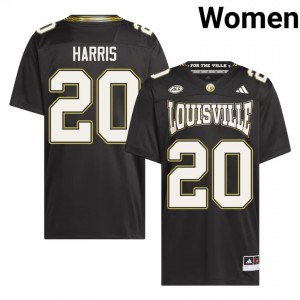 Antonio Harris #20 Louisville Cardinals For the Ville Jersey | Iconic Black College Football Women Stitched 79653701