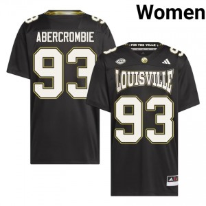 Black Bailey Abercrombie #93 UofL For the Ville Jersey | Women High School Football Limited Stitched 93101199