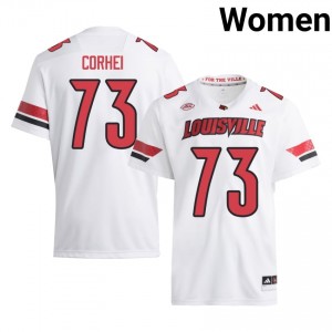 Durable Ben Corhei #73 Cardinals White Jersey | Women University Football Stitched Fan Gear 83604139