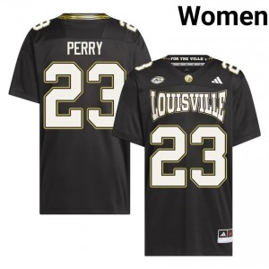 Benjamin Perry #23 UofL For the Ville Jersey | Pro-Grade Black College Football Women Stitched 69977259