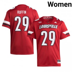 Blake Ruffin #29 Cardinals Jersey | Pro-Grade Red College Football Women Swen 43292767