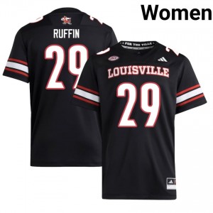 Black Blake Ruffin #29 Louisville Jersey | Women High School Football Fresh Embroidery 98365777
