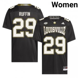Black Blake Ruffin #29 Cardinals For the Ville Jersey | Women High School Football Fresh Stitched 18641760
