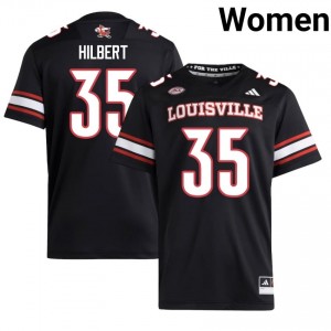 Cardinals Carson Hilbert #35 Black Jersey | Essential Embroidery NCAA Football Women Apparel 14344442