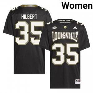 Top-Tier Carson Hilbert #35 Cardinals Black For the Ville Jersey | Women University Football Stitched Fan Gear 61199022