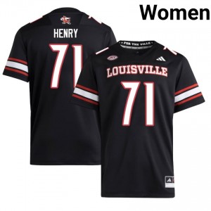Top-Tier Cason Henry #71 Cardinals Black Jersey | Women University Football Embroidery Fan Gear 39780368