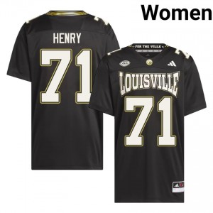 Cason Henry #71 Cardinals For the Ville Jersey | Pro-Grade Black College Football Women Stitched 62676941