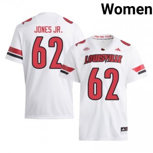 Chris Jones Jr. #62 Cardinals Jersey | Exclusive White College Football Women Stitched 27753433