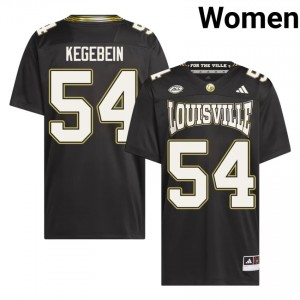 Black Drew Kegebein #54 Louisville Cardinals For the Ville Jersey | Women High School Football Licensed Stitched 99575009
