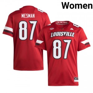 Cardinals Dylan Mesman #87 Red Jersey | Essential Swen NCAA Football Women Apparel 31192596