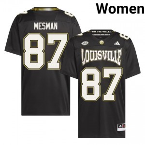 Black Dylan Mesman #87 Cards For the Ville Jersey | Women High School Football Moisture Wicking Stitched 16377982