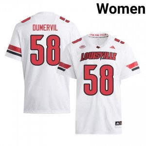 White Elvis Dumervil #58 Cardinals Jersey | Women High School Football Limited Stitched 90407199