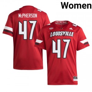 Garion McPherson #47 Cardinals Jersey | Exclusive Red College Football Women Swen 13928382