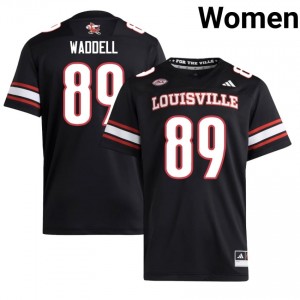#89 Gavin Waddell UofL Black Jersey | Classic Embroidery Women Player Football Gear 85837759