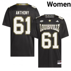 Gradey Anthony #61 UL Cardinals For the Ville Jersey | Iconic Black College Football Women Stitched 66552412