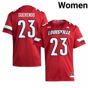 Red Isaac Guerendo #23 Louisville Jersey | Women High School Football Fresh Swen 27987911