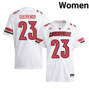 #23 Isaac Guerendo Cards White Jersey | Alumni Stitched Women Player Football Gear 70388192