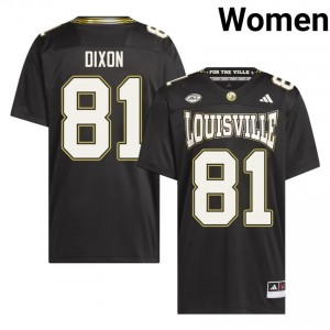 Black Jakob Dixon #81 Cardinals For the Ville Jersey | Women High School Football Fresh Stitched 59350122