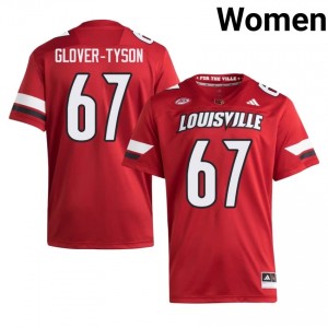 Elite Thread James Glover-Tyson #67 Cards Red Jersey | Women University Football Stitch Fan Gear 17269177