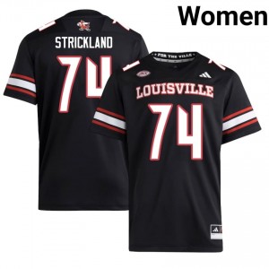 #74 Jarvis Strickland Cardinals Black Jersey | Elite Embroidery Women Player Football Gear 69194194