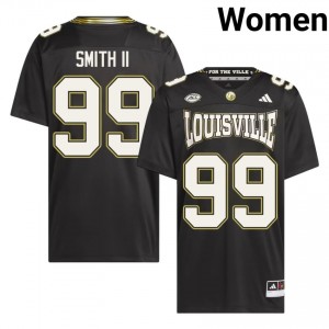 #99 Jerod Smith II Louisville Cardinals Black For the Ville Jersey | Alumni Stitched Women Player Football Gear 22960230