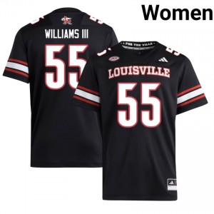 #55 Jimmy Williams III Louisville Black Jersey | Elite Embroidery Women Player Football Gear 23718185