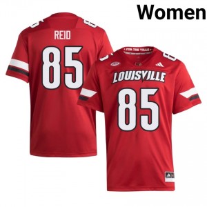 UofL Justyn Reid #85 Red Jersey | Essential Swen NCAA Football Women Apparel 80626886