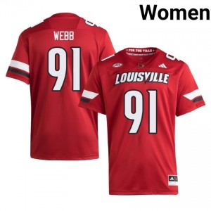 #91 Keon Webb Cardinals Red Jersey | Classic Swen Women Player Football Gear 11273987