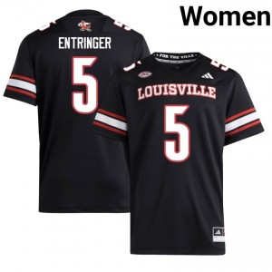 Cardinals Koen Entringer #5 Black Jersey | Essential Embroidery NCAA Football Women Apparel 62569630