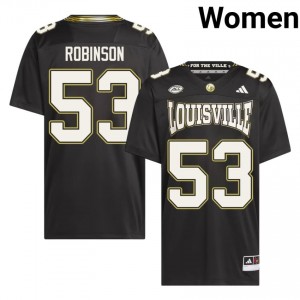 Lance Robinson #53 UofL For the Ville Jersey | Pro-Grade Black College Football Women Stitched 66420053