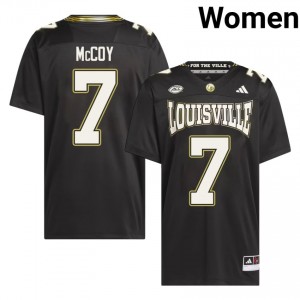 #7 Lawayne McCoy UL Cardinals Black For the Ville Jersey | Authentic Stitched Women Player Football Gear 10765700