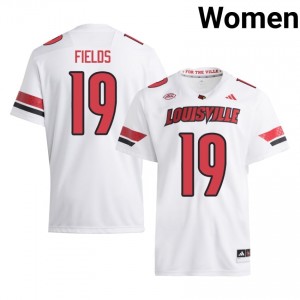 Cards Mason Fields #19 White Jersey | Genuine Stitched NCAA Football Women Apparel 57897191