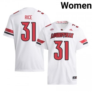 White Micah Rice #31 Cardinals Jersey | Women High School Football Limited Stitched 36666091
