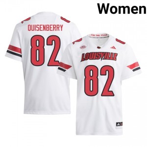 White Montavin Quisenberry #82 Cardinals Jersey | Women High School Football Limited Stitched 83774358