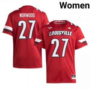 #27 Myles Norwood Cardinals Red Jersey | Elite Swen Women Player Football Gear 98984018