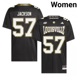 Elite Thread Naeer Jackson #57 Cards Black For the Ville Jersey | Women University Football Stitched Fan Gear 21179829