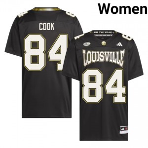 #84 Payton Cook UL Cardinals Black For the Ville Jersey | Authentic Stitched Women Player Football Gear 61008522