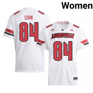Cardinals Payton Cook #84 White Jersey | Premium Stitched NCAA Football Women Apparel 74184126
