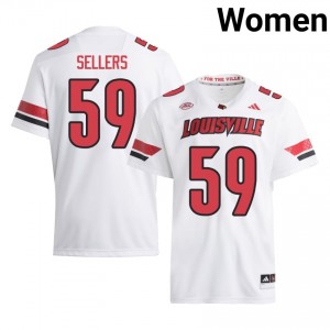 Reece Sellers #59 Cards Jersey | Gameday White College Football Women Stitched 13537337