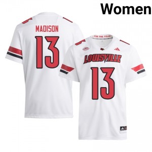 Elite Thread Sam Madison #13 Cards White Jersey | Women University Football Stitched Fan Gear 27712694