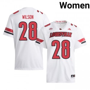 Santana Wilson #28 Cardinals Jersey | Exclusive White College Football Women Stitched 64064190