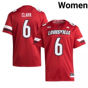 Red Stanquan Clark #6 Cardinals Jersey | Women High School Football Limited Swen 33507902
