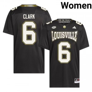 #6 Stanquan Clark Cardinals Black For the Ville Jersey | Classic Stitched Women Player Football Gear 76525946