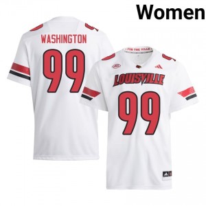 White Ted Washington #99 Cards Jersey | Women High School Football Moisture Wicking Stitched 32876972