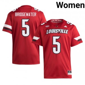 Cardinals Teddy Bridgewater #5 Red Jersey | Essential Swen NCAA Football Women Apparel 51031658