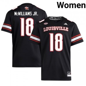 #18 Terrence McWilliams Jr. Cardinals Black Jersey | Elite Embroidery Women Player Football Gear 36260223